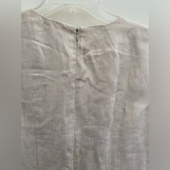 J Crew  Authentic Linen Sleeveless Mini Dress with back zipper. - Picture 9 of 11